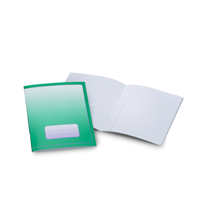 Exercise Book Small 16x21cm Portrait Format Lined Pack of 25 - Green image