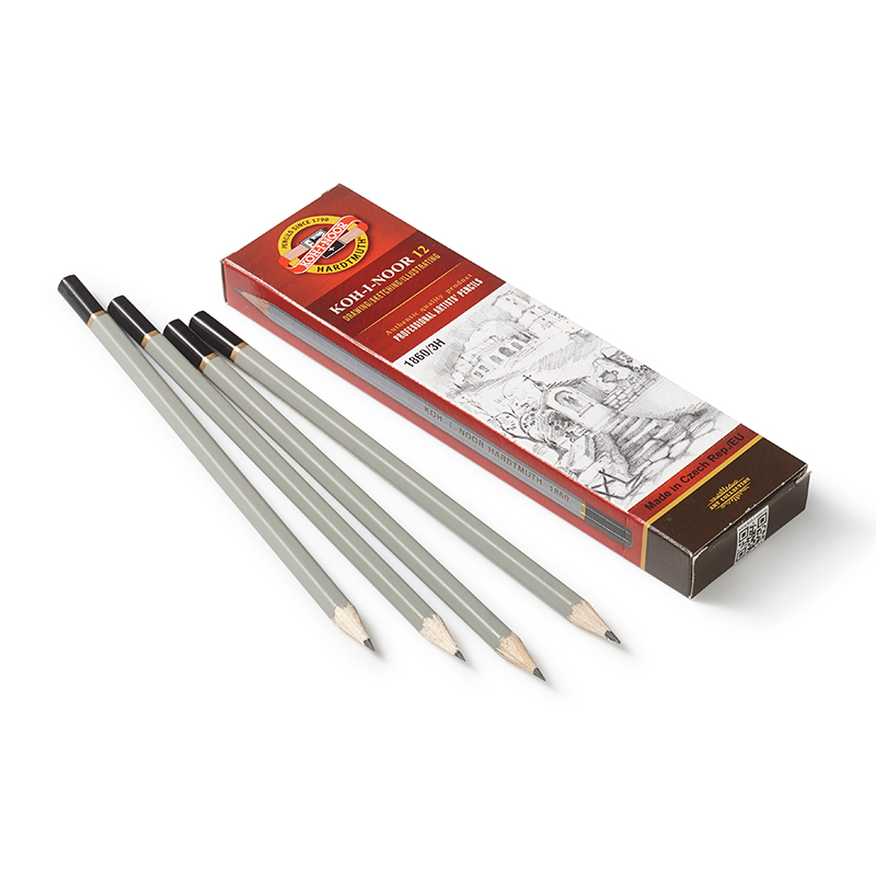 Koh-I-Noor Pencils Graphite 4B Very Soft Lacquered Box of 12 image