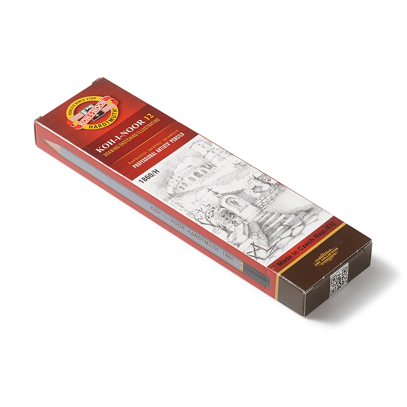 Koh-I-Noor Pencils Graphite H Hard Lacquered Box of 12 image