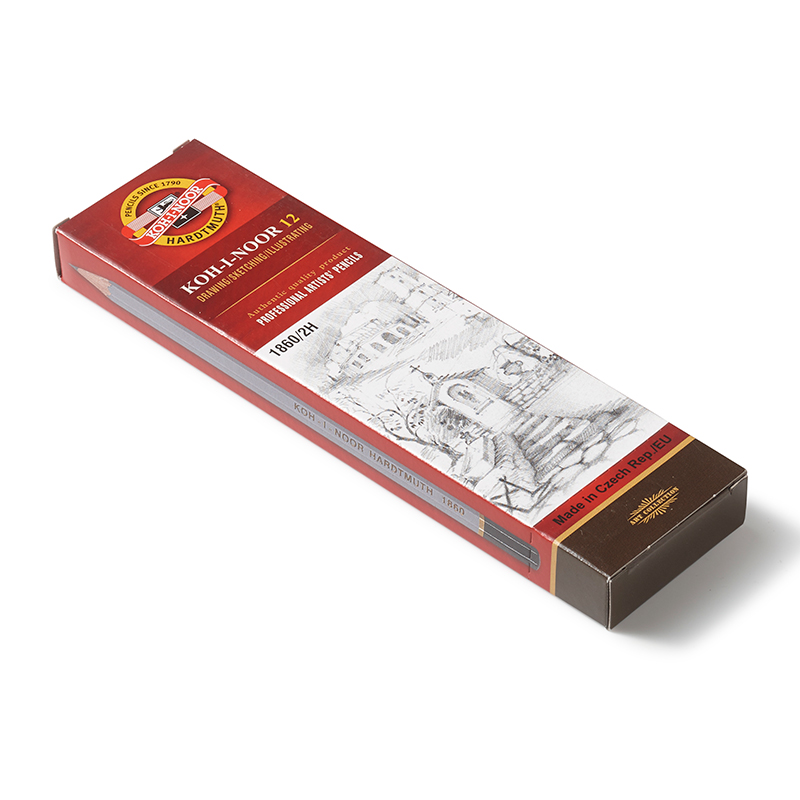 Koh-I-Noor Pencils Graphite 2H Medium Hard Lacquered Box of 12 image