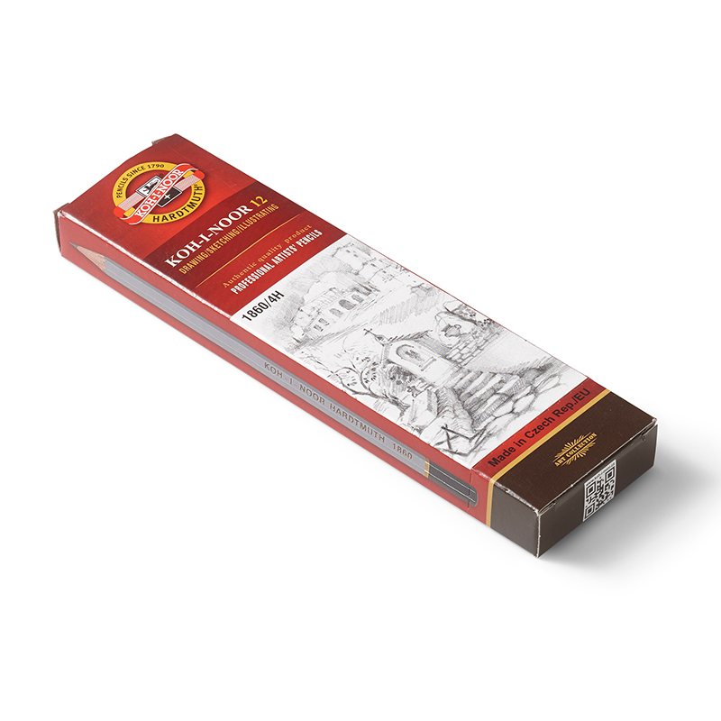Koh-I-Noor Pencils Graphite 4H Very Hard Lacquered Box of 12 image