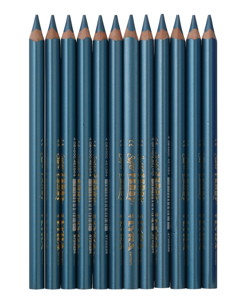 Lyra Pencils Super Ferby Lacquered Triangular Box of 12 - Metallic Lilac image