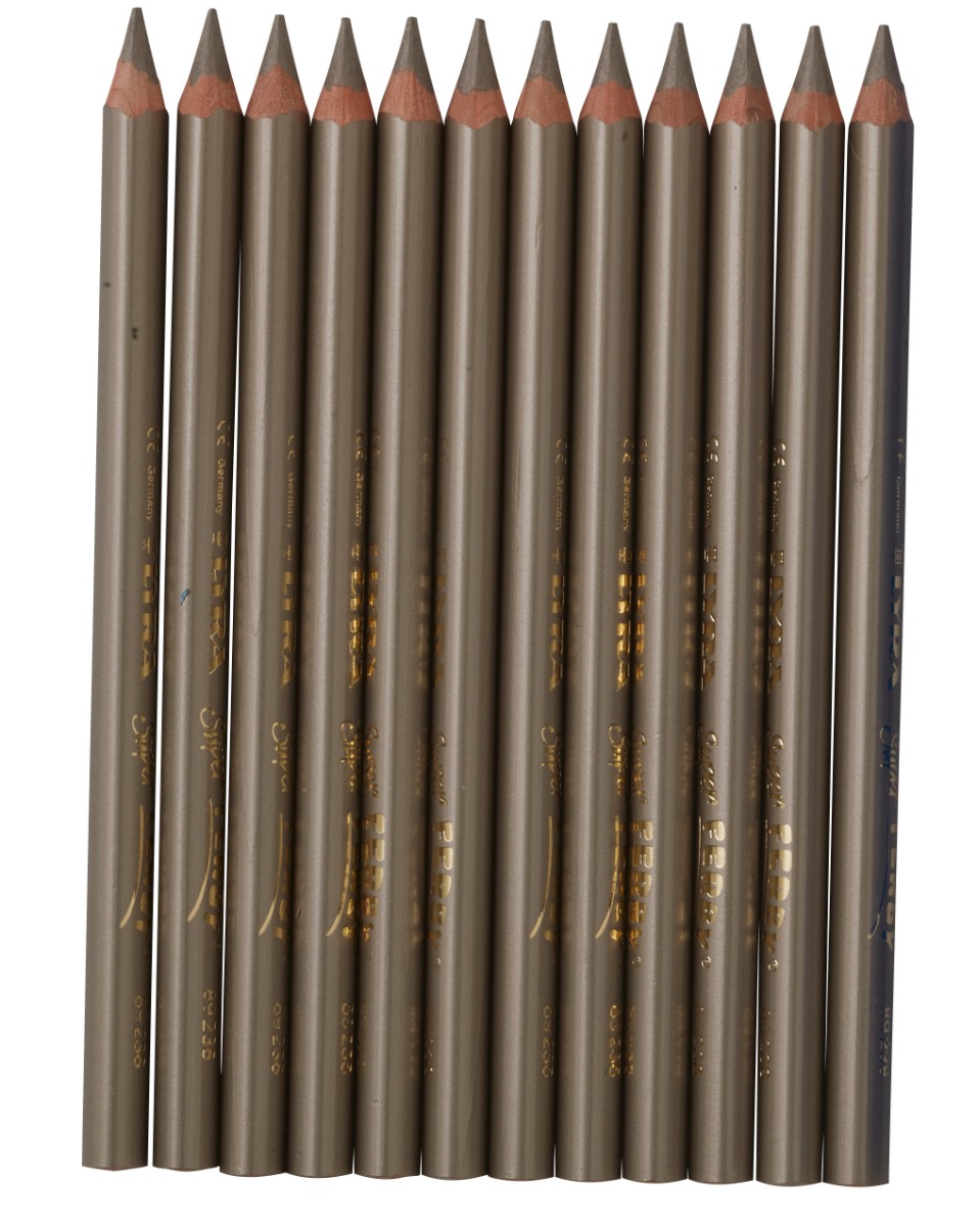 Lyra Pencils Super Ferby Lacquered Triangular Box of 12 - Champagne image