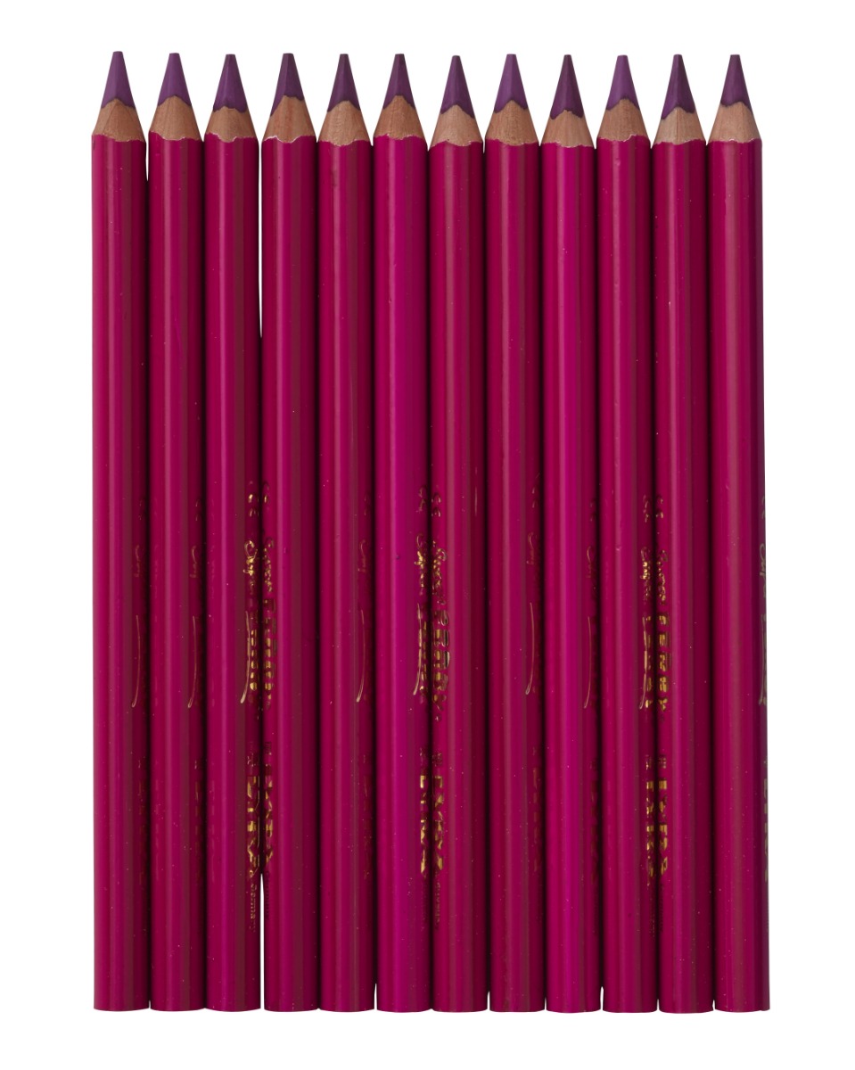 Lyra Pencils Super Ferby Lacquered Triangular Box of 12 - Luminous Pink image