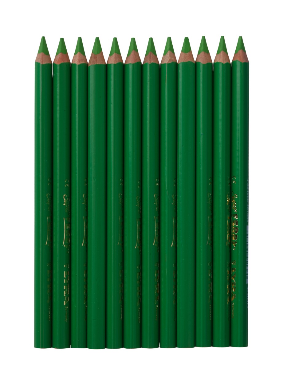 Lyra Pencils Super Ferby Lacquered Triangular Box of 12 - Luminous Green image