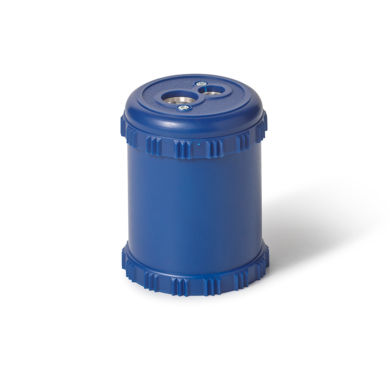 Dual Pencil Sharpener for coloured Pencils 2 Holes - Blue image