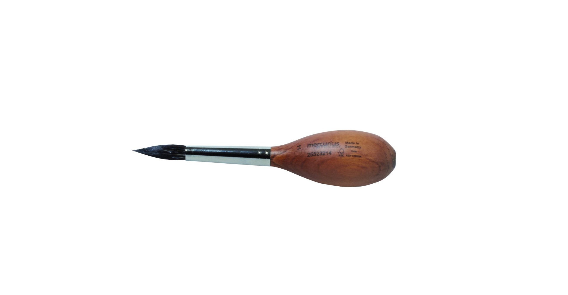 Paint Brush Polecat Hair Round #14 Egg-Shaped / 9mm x 13cm x 3cm image