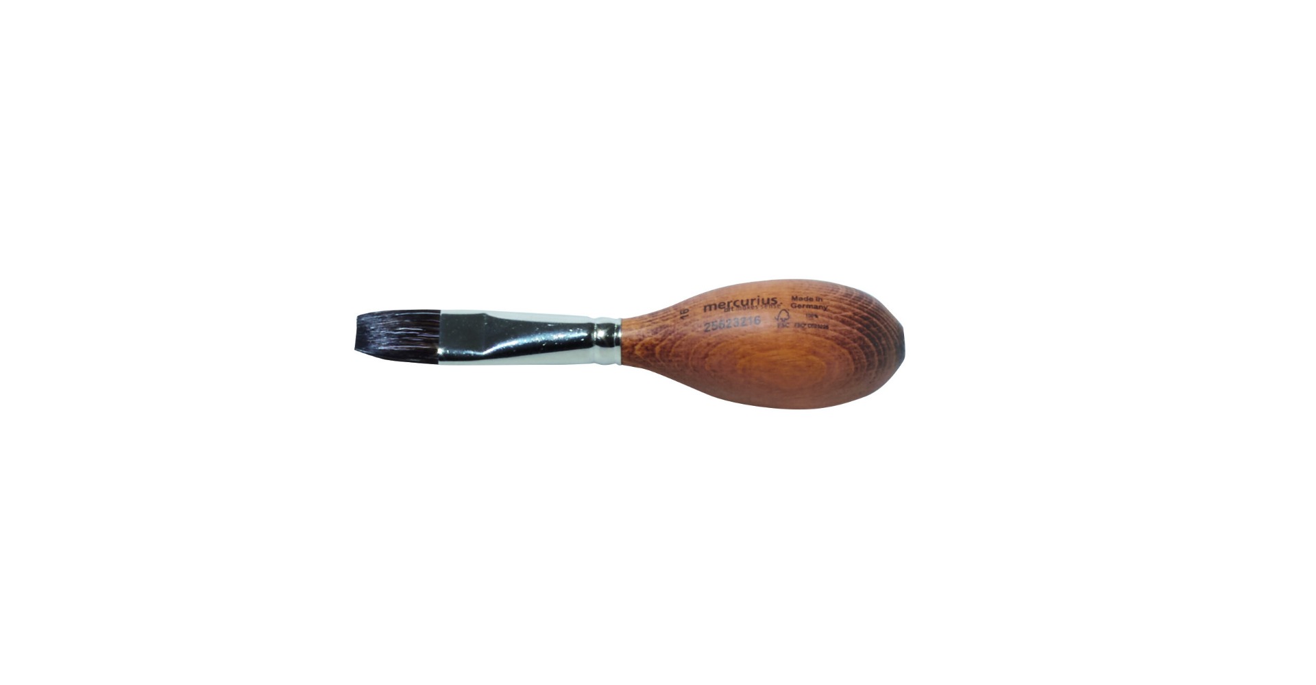 Paint Brush Polecat Hair Flat #16 Egg-Shaped / 16mm x 13 cm x 3 cm image