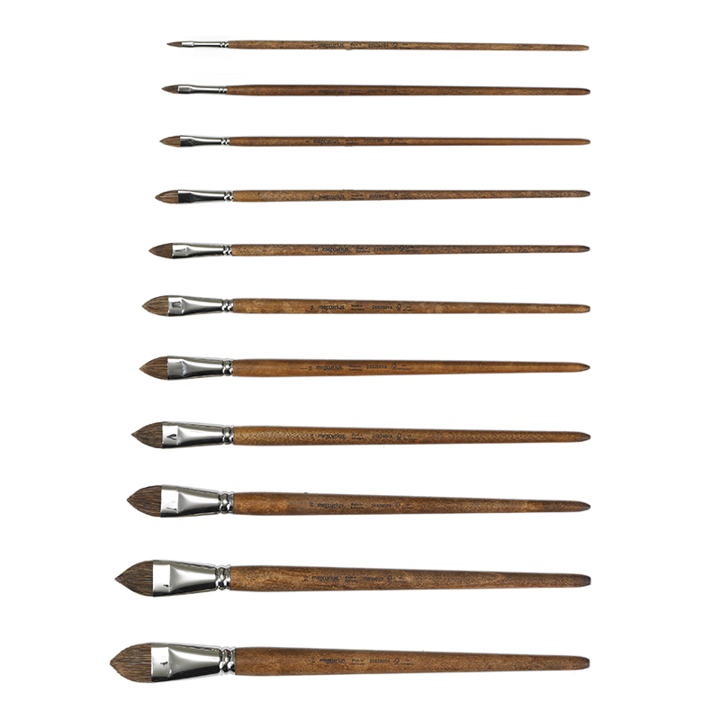 Paint Brush Cow Hair w/  Cat Tongue Tip #24 / 24 mm x 32.5 cm image