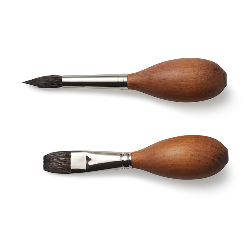 Paint Brush Synthetic Polecat Hair Round #14 Egg-shaped 9 mm image