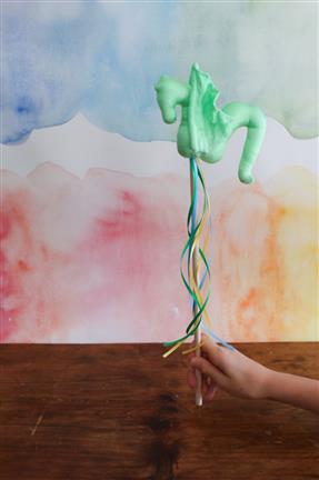 Sarah's Silks Wand Dragon - Green image