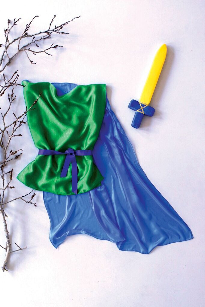 Sarah's Silks Knights Costume - Emerald/Blue image