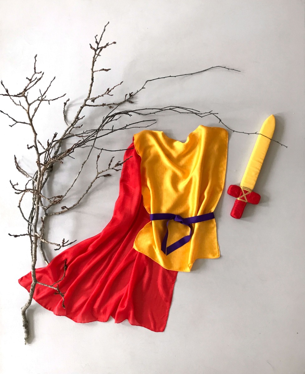 Sarah's Silks Knights Costume - Gold/Red image