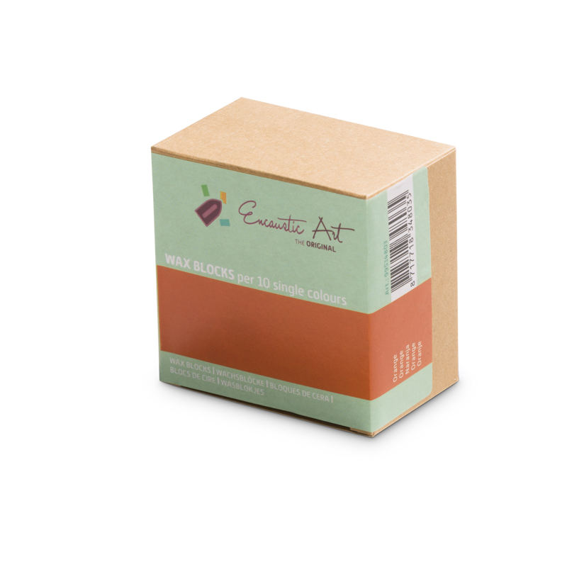 Encaustic Art 10x1 Wax Block - Orange image
