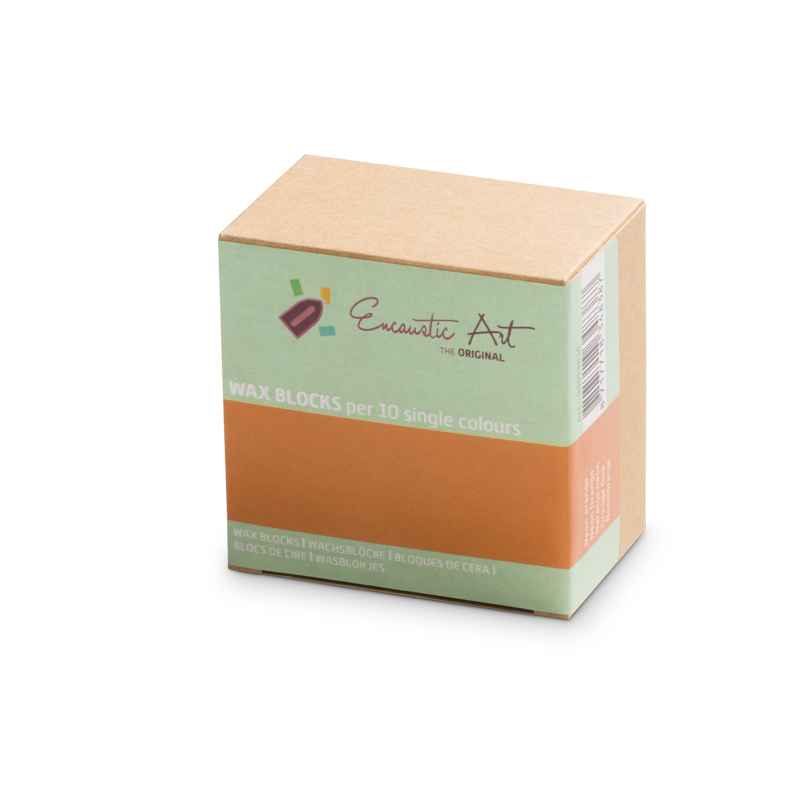 Encaustic Art 10x1 Wax Block - Neon orange image