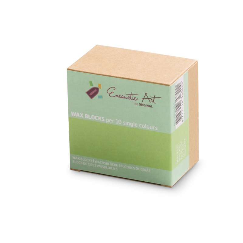 Encaustic Art 10x1 Wax Block - Neon green image