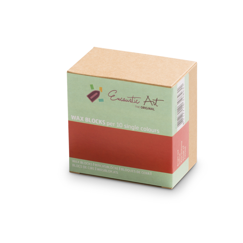 Encaustic Art 10x1 Wax Block - Bright red image