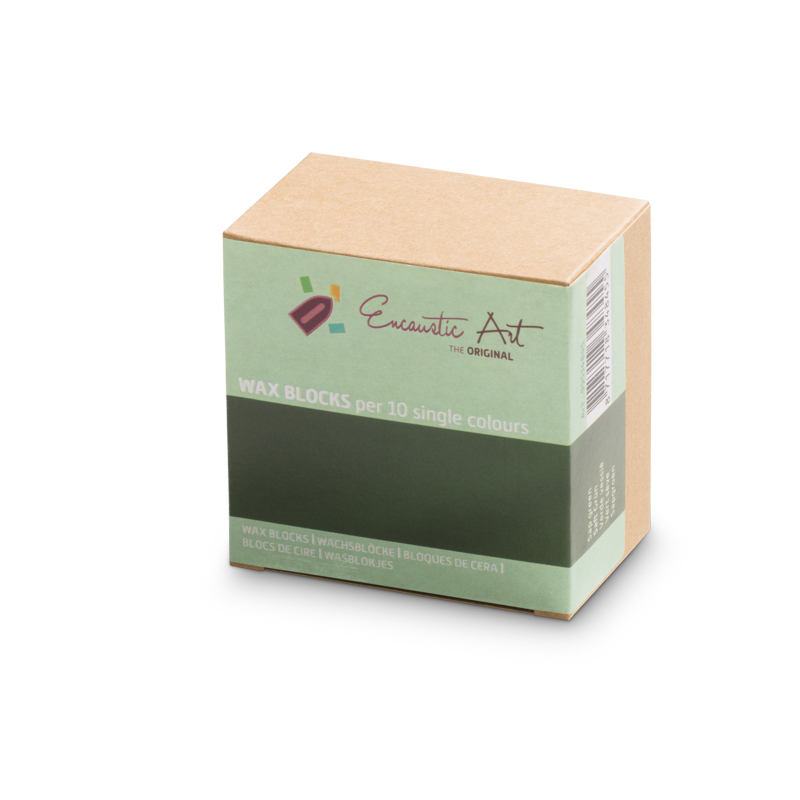 Encaustic Art 10x1 Wax Block - Sap green image
