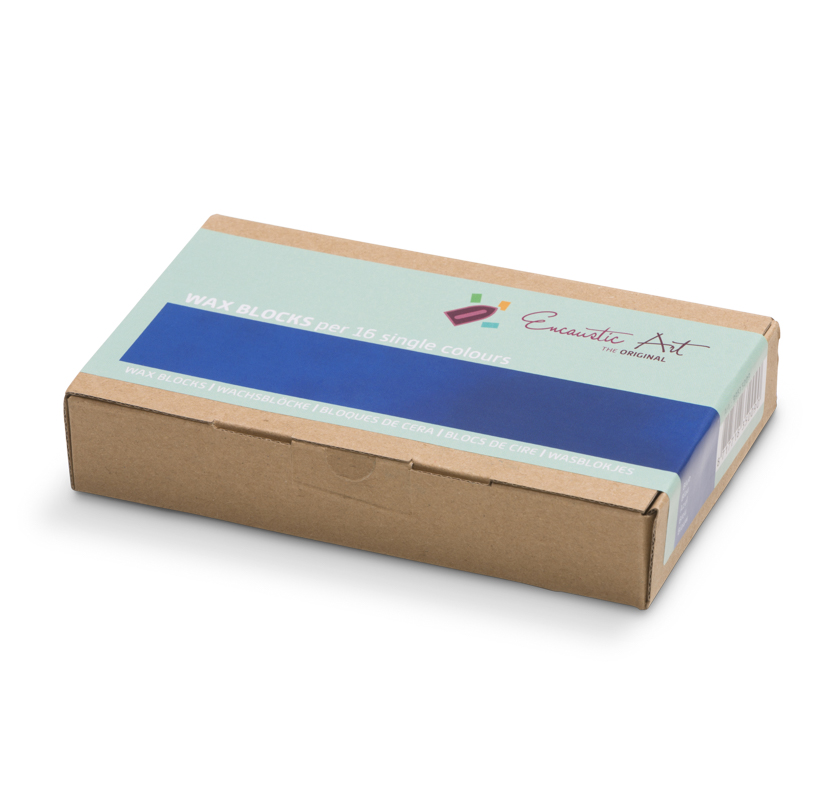 Encaustic Art Wax Blocks 16 pcs - Blue image