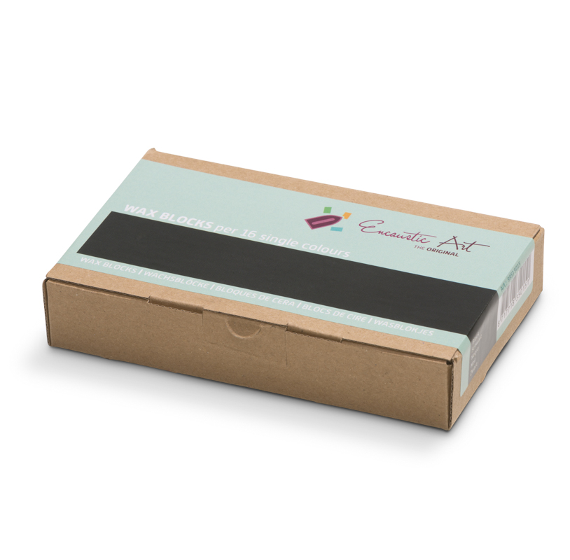 Encaustic Art Wax Blocks 16 pcs - Black image