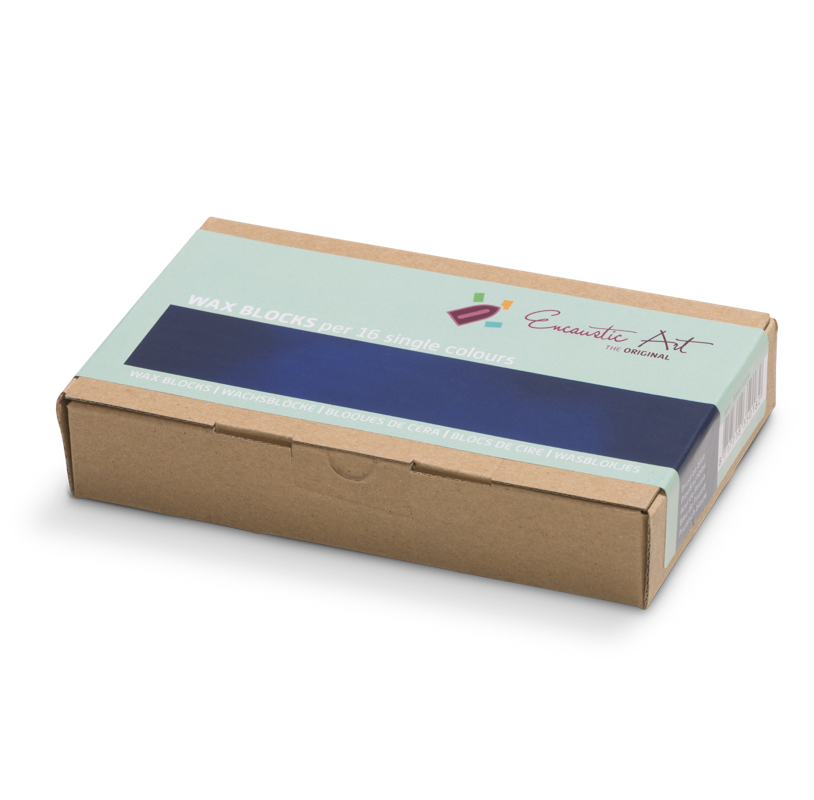 Encaustic Art Wax Blocks 16 pcs - Prussian blue image