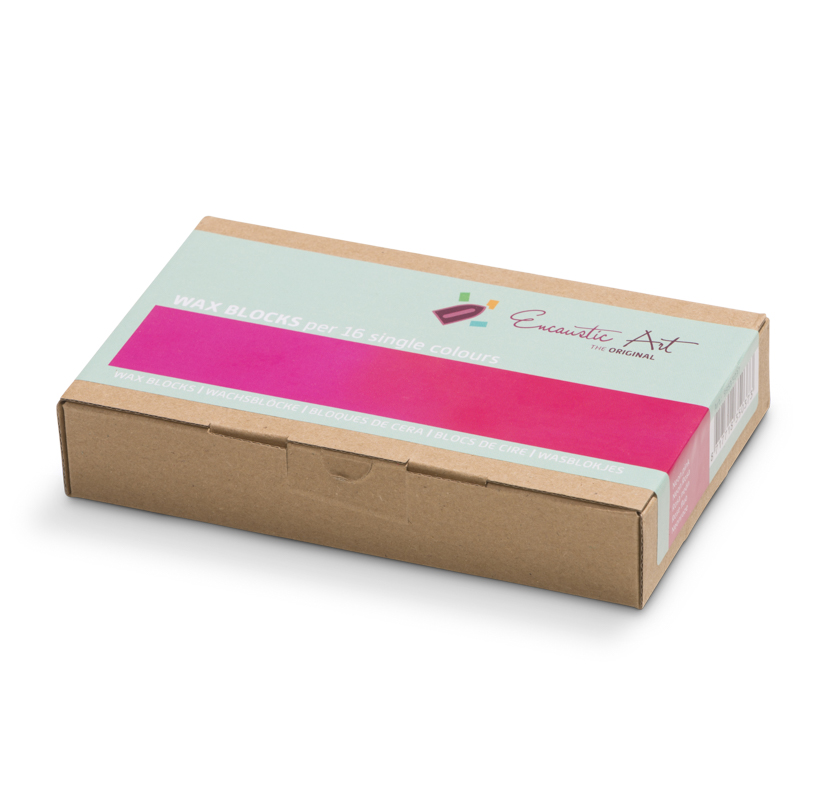 Encaustic Art Wax Blocks 16 pcs - Neon pink image