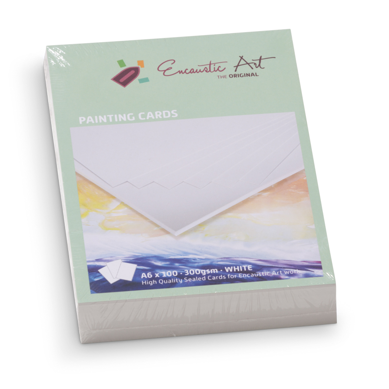 Encaustic Art Painting Cards A6 - white image