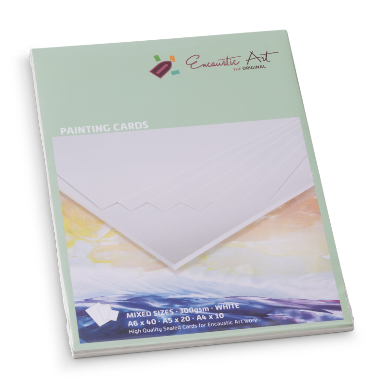 Encaustic Art Painting Cards - Mixed Sizes - white image