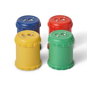 Dual Pencil Sharpener for coloured Pencils 2 Holes