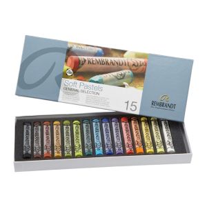 Rembrandt Artists Soft Pastels Large Crayons - 15 Assorted colours