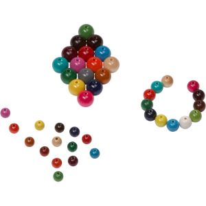 Wooden beads lacquered - various colours