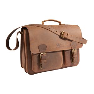 Ruitertassen AMS Leather Teacher Bag 2 Compartments 40x30x17cm- Ranger