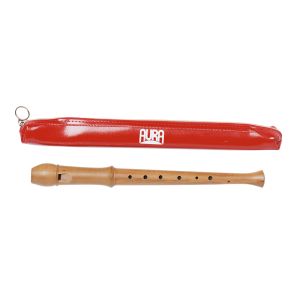 Aura Recorder German Fingering Unlacquered w/ Red Case