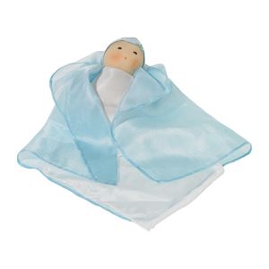 Nanchen Silk Doll 30 cm - Blue/White