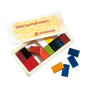 Stockmar Wax Block Crayons Wooden Box - 16 Assorted