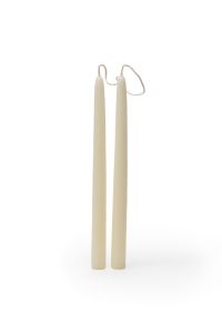Dipam Beeswax Candles B2W 250x22 mm 6 pairs 12 Pieces - Ivory