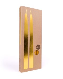 Dipam Beeswax Candles in a Presentation Box B24 250x22 mm 6 Boxes of 2 pairs 24 Pieces - Beeswax